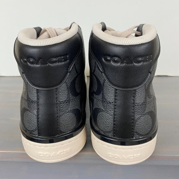 Coach Clip High Top Men’s Sneaker Charcoal Black G5385 Size 10D NWOB - Picture 6 of 11
